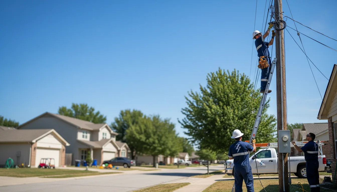 Residential electrician providing installation services in Tecumseh, OK